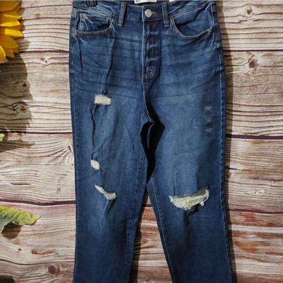 SO distressed jeans women's 11/30 wide Baggy dad jean NWT - Picture 1 of 6